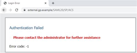 1355 translates to <strong>ERROR</strong>_NO_SUCH_DOMAIN and is usually related to a DNS problem. . Saml authentication failed with error code 62